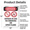 Signmission Oxygen In Use No Smoking Danger Sign, Aluminum, 10in W x 14in L, 2PK OS-2PACK-DS-A-1014-V-1514 - alternate 4
